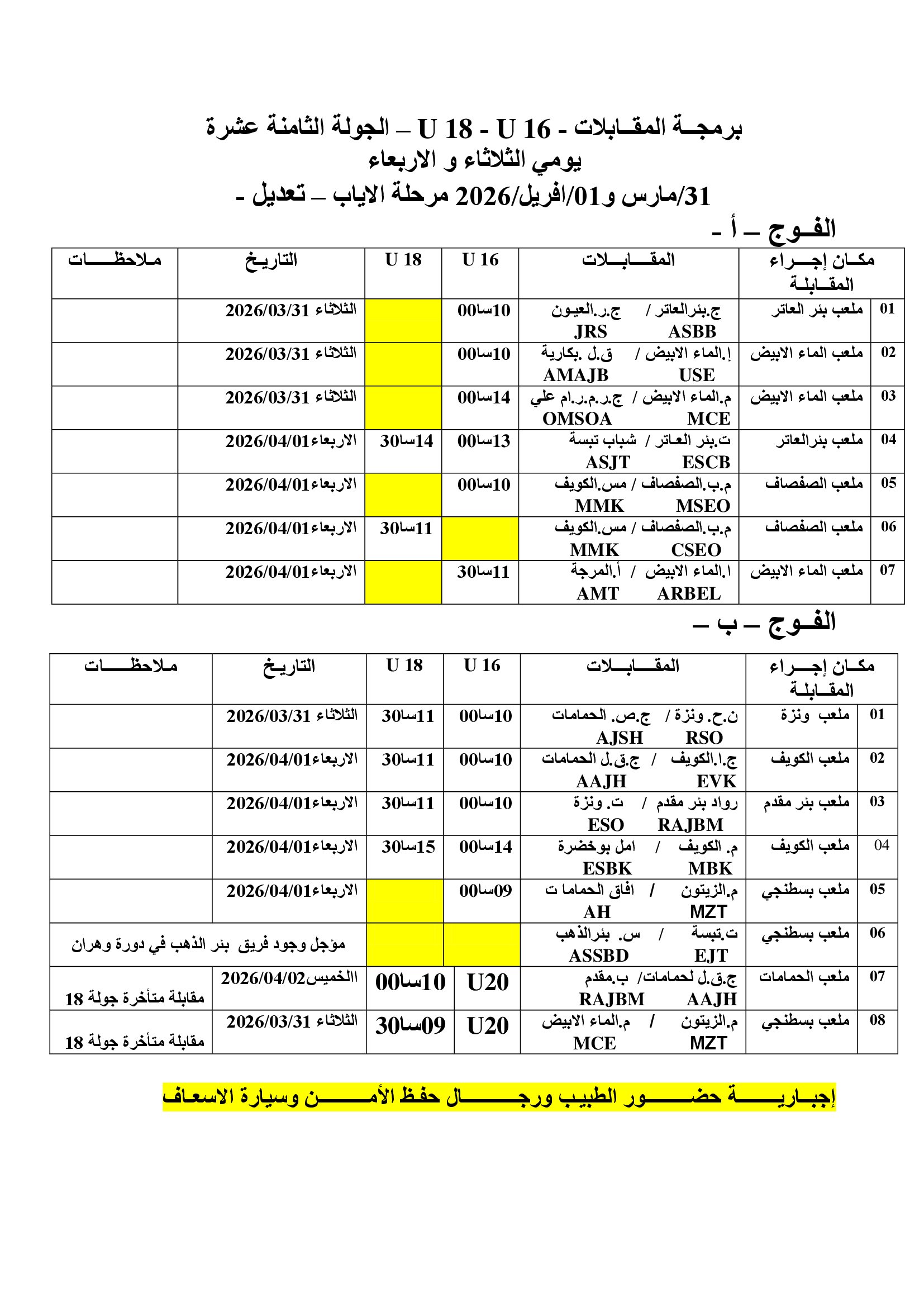 برمجة فئة 16-18